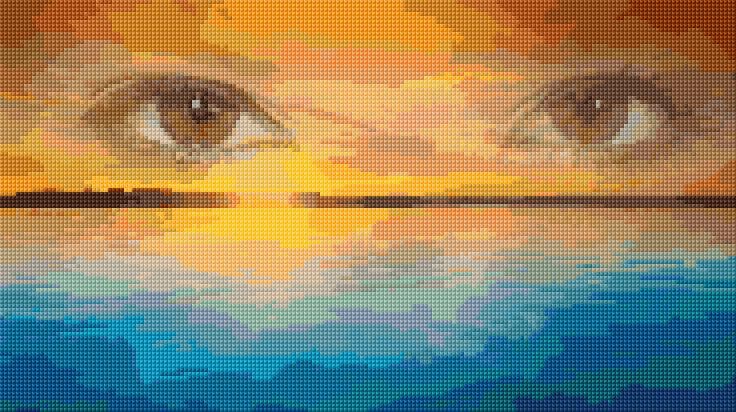 Sunset free cross-stitch pattern