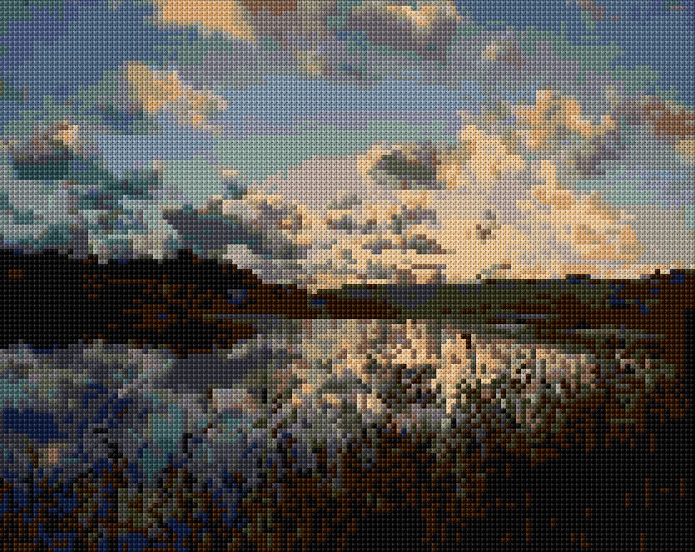 Ganges Sunset free cross-stitch pattern