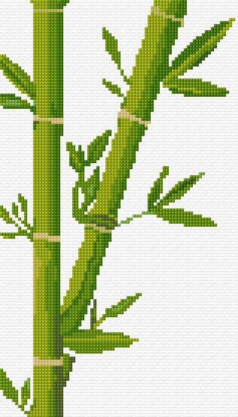 Bamboo free cross-stitch pattern