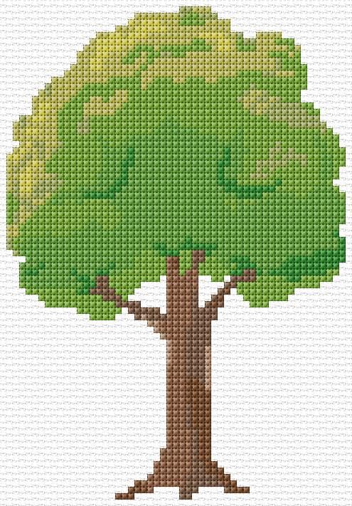 Tree free cross-stitch pattern