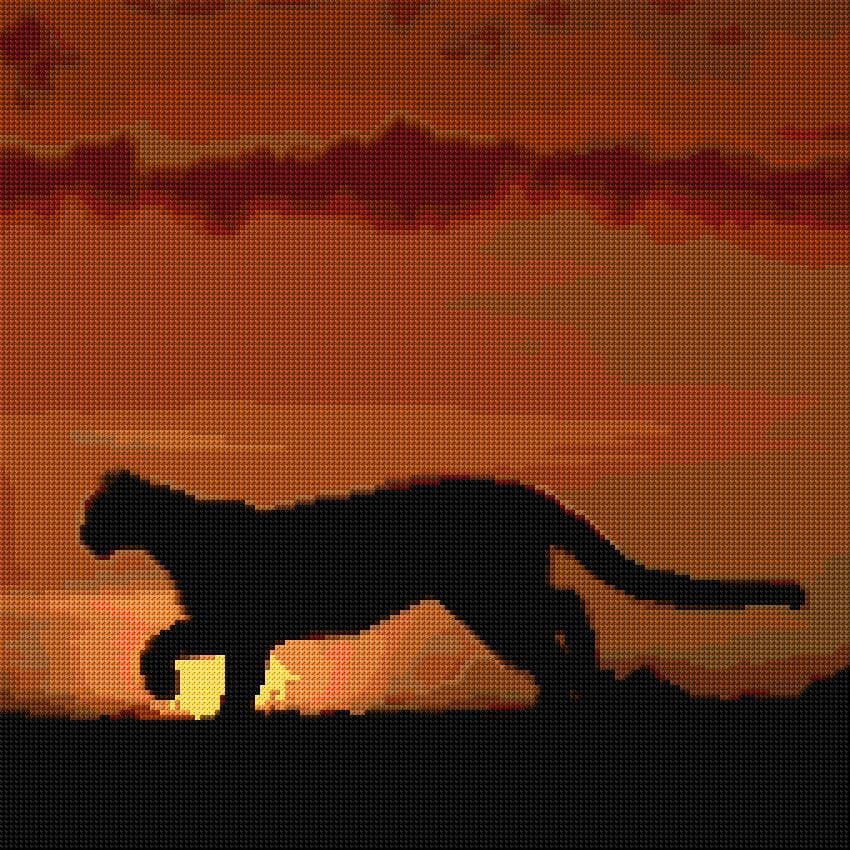 Sunset free cross-stitch pattern