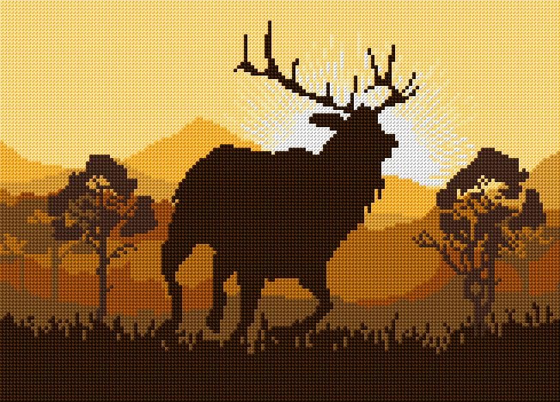 Sunset free cross-stitch pattern