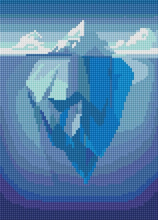 Iceberg free cross-stitch pattern