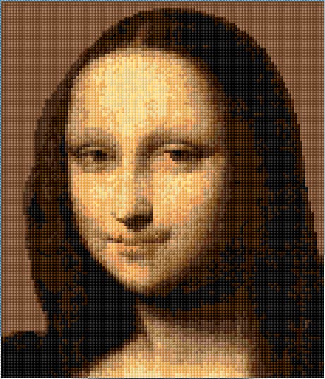 Mona Liza free cross-stitch pattern