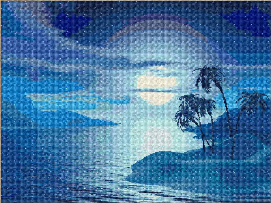 Beauty of the Moon free cross-stitch pattern