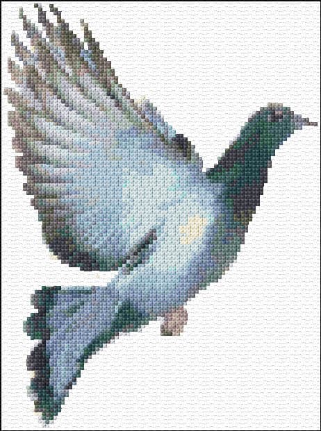 Pegeon free cross-stitch pattern