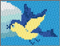 Bird free cross-stitch pattern