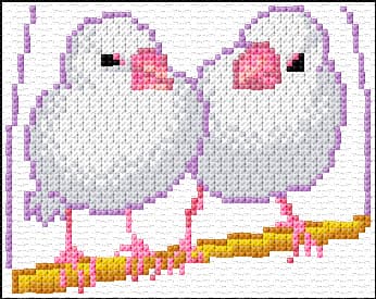 Birds free cross-stitch pattern