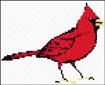 Cardinal free cross-stitch pattern