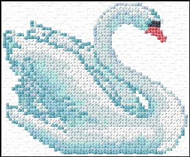 Swan free cross-stitch pattern