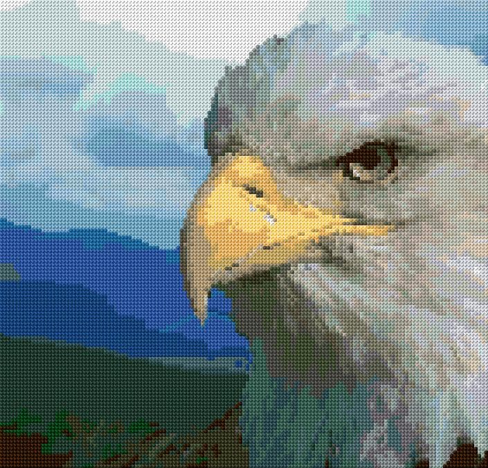 Eagle free cross-stitch pattern