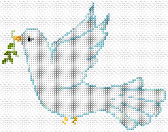 Dove free cross-stitch pattern