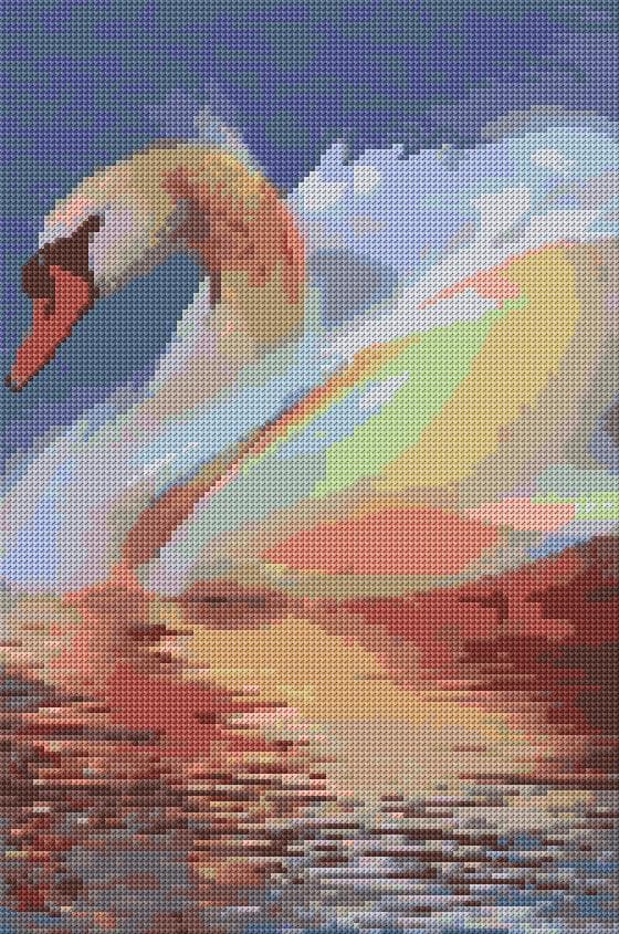 Swan free cross-stitch pattern
