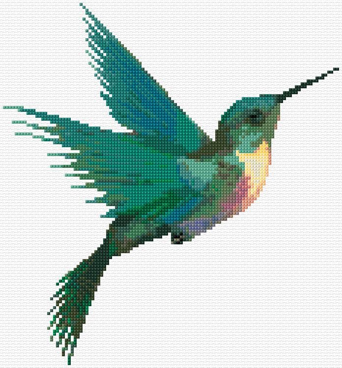 Hummingbird free cross-stitch pattern