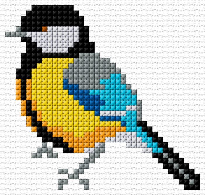 Bird free cross-stitch pattern