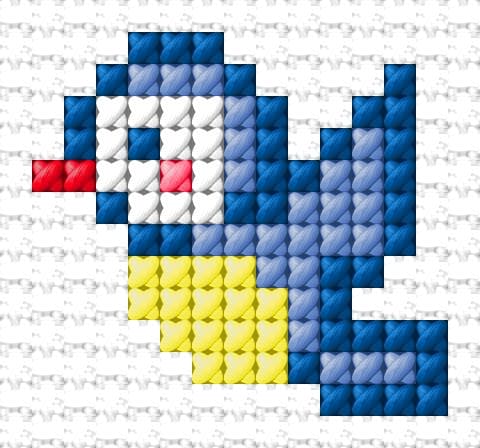 Bird free cross-stitch pattern