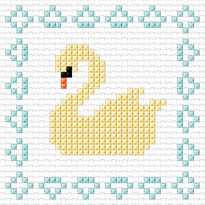 Swan free cross-stitch pattern