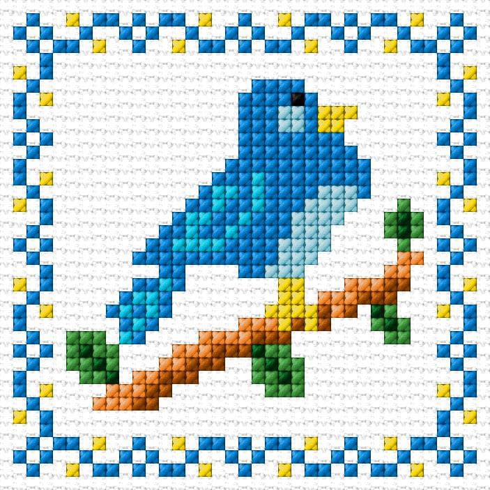Bird free cross-stitch pattern