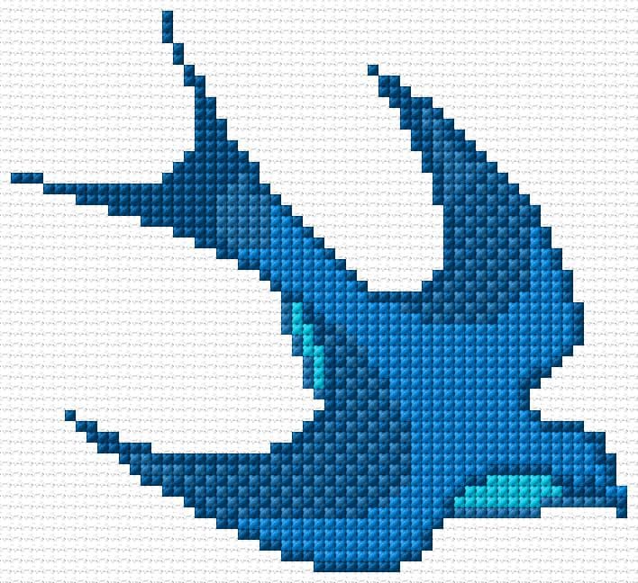 Swallow free cross-stitch pattern