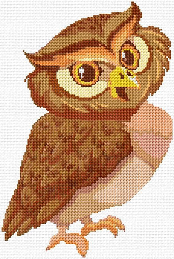 Owl free cross-stitch pattern