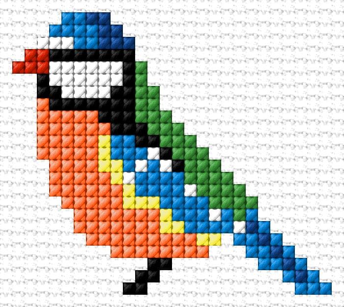 Bird free cross-stitch pattern