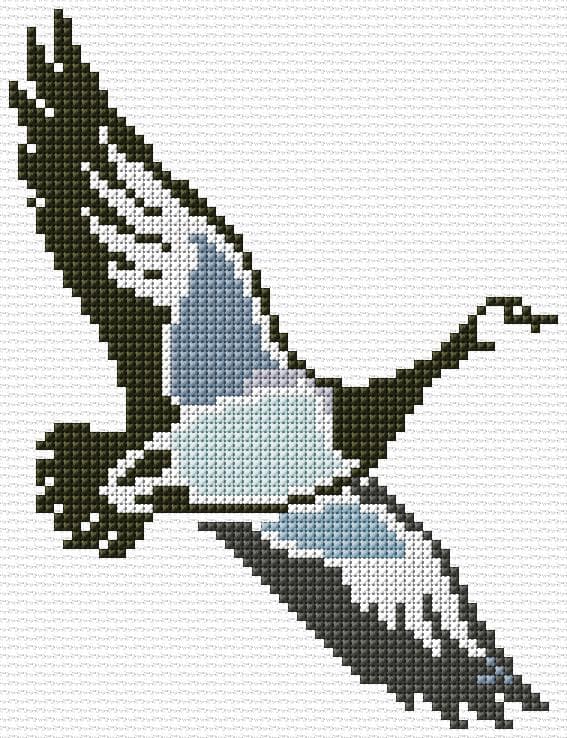 Goose free cross-stitch pattern
