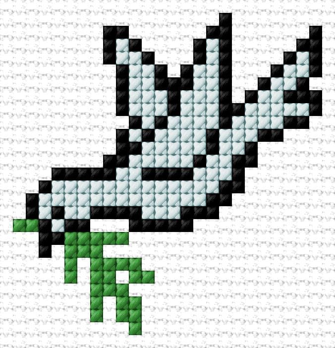 Dove free cross-stitch pattern