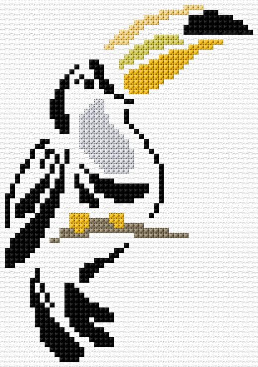 Toucan free cross-stitch pattern
