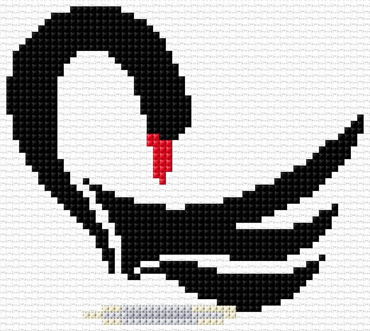 Black Swan free cross-stitch pattern