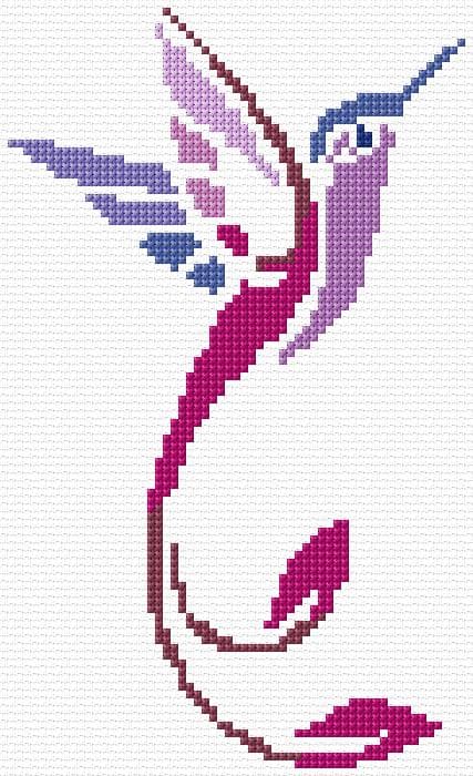Bird free cross-stitch pattern