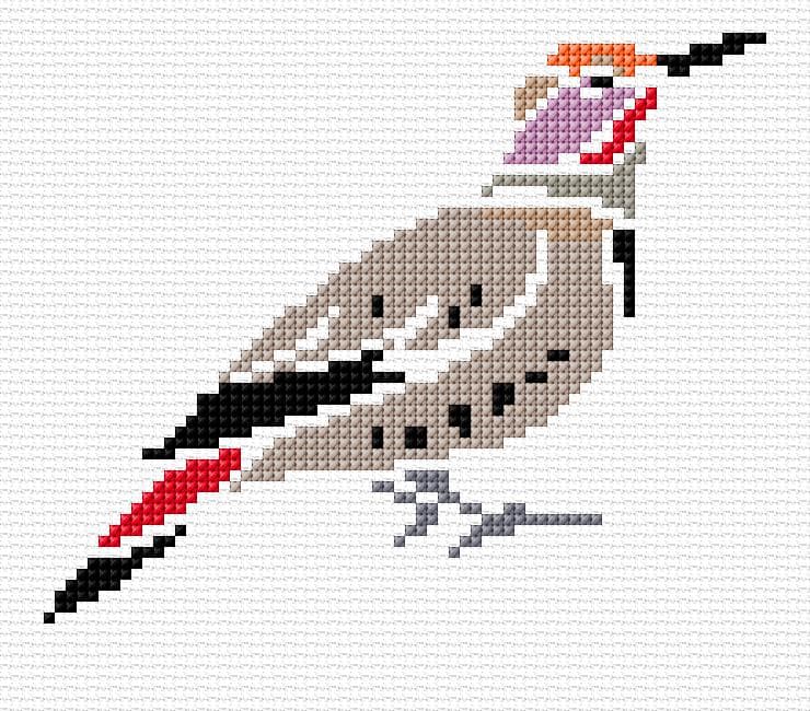 Bird free cross-stitch pattern