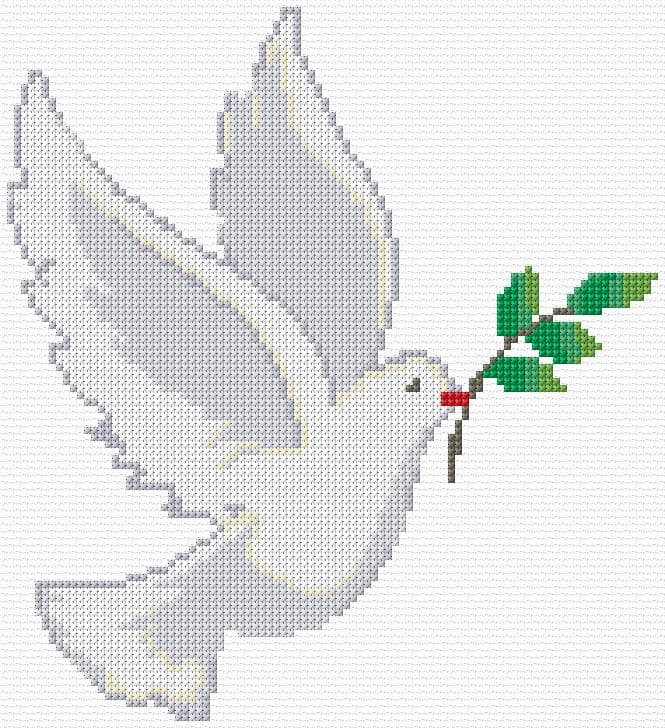 Peace free cross-stitch pattern