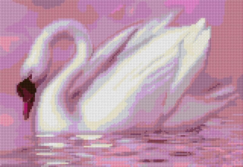 Swan free cross-stitch pattern