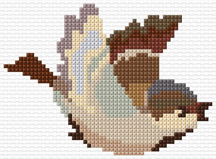 Sparrow free cross-stitch pattern