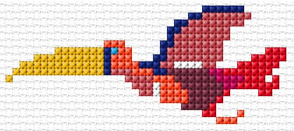 Crane free cross-stitch pattern