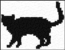 Cat free cross-stitch pattern
