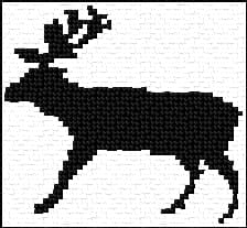 Deer free cross-stitch pattern