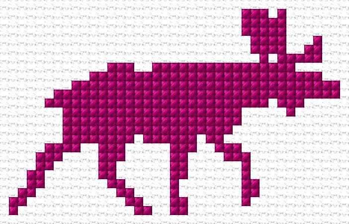 Elk free cross-stitch pattern