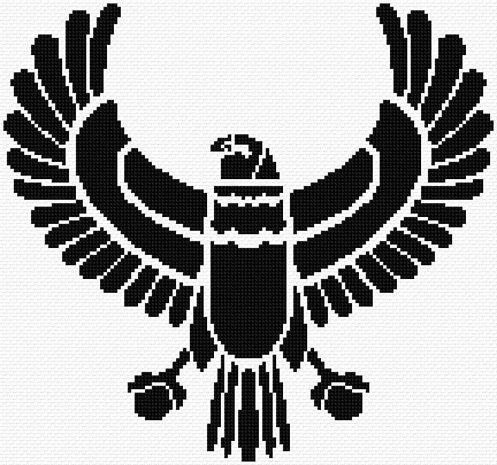 Ancient Egypt Bird free cross-stitch pattern